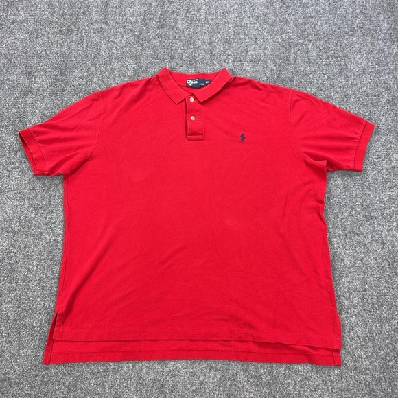 Polo by Ralph Lauren Other - VTG Polo Ralph Lauren Polo Shirt Mens 2XL Red 100% Cotton Knit Logo Short Sleeve